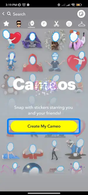 Click on Create My Cameo