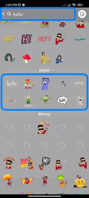 Select Your GIF | Send GIFs on Snapchat