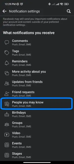 Navigate to People You May Know